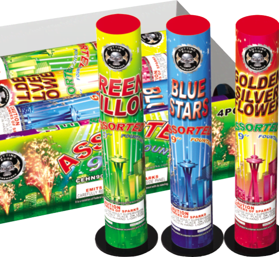 ASSORTED FOUNTAIN 9'' (EACH)