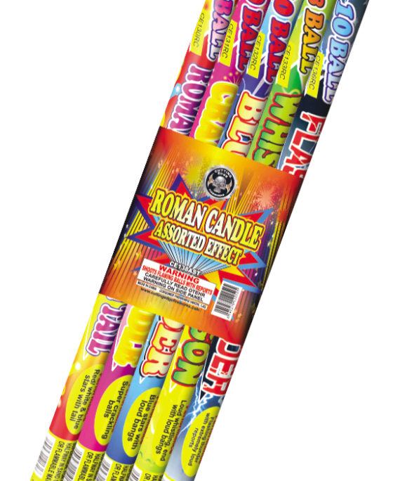 ROMAN CANDLES 5 ASSORTED EFFECTS (EACH)